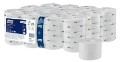 Toalettpapper-Toalettpapper Tork OptiServe T7 1-lagers vit med hylsa 143,8 m 24 rullar/bricka 472620