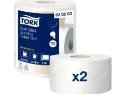 Toalettpapper Tork Premium Jumbo Mini T2 2-lagigt 170 m,2 rl/krt