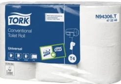 Toalettpapper-Toalettpapper Tork Universal T4 2-lagigt natur 472246 42rullar/kartong - (42 rullar per kartong)