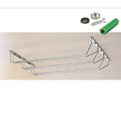 Vinglashängen-Toppmonterad vinglashållare i rostfritt stål i tre nivåer hängande glashållare vin champagneglas