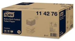 Toalettpapper-Tork Premium Extra Soft T3 - Toalettpapper - 200 g - 252 ark - kvartsvikning - vit - för P/N: 472031, 556000, 556008