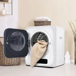 Torktumlare-Torktumlare 3–4 kg i rostfritt stål, 850 W med flerfiltersystem, 6 program och överhettningsskydd (väggmonterad)