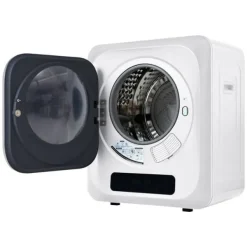 Torktumlare-Torktumlare 3–4 kg i rostfritt stål, 850 W med flerfiltersystem, 6 program och överhettningsskydd (väggmonterad)