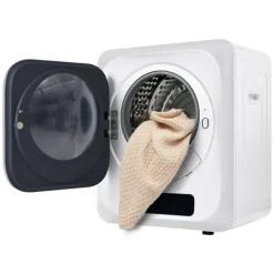 Torktumlare-Torktumlare 3–4 kg i rostfritt stål, 850 W med flerfiltersystem, 6 program och överhettningsskydd (väggmonterad)