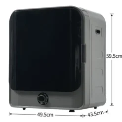 Torktumlare-Torktumlare i rostfritt stål 3–4,5 kg 830W med 5 program, multifilter, överhettningsskydd och väggmontering [Energieklass C]