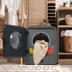 Torktumlare-Torktumlare i rostfritt stål 3–4,5 kg 830W med 5 program, multifilter, överhettningsskydd och väggmontering [Energieklass C]