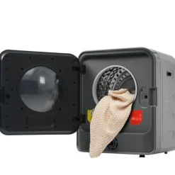 Torktumlare-Torktumlare i rostfritt stål 3–4,5 kg 830W med 5 program, multifilter, överhettningsskydd och väggmontering [Energieklass C]