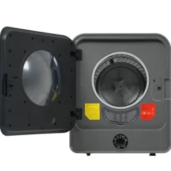 Torktumlare-Torktumlare i rostfritt stål 3–4,5 kg 830W med 5 program, multifilter, överhettningsskydd och väggmontering [Energieklass C]