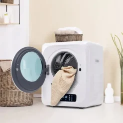 Torktumlare-Torktumlare, rostfritt stål, 2,5kg (upp till 4kg), 850W, 6 program, filter, överhettningsskydd, väggmonterbar