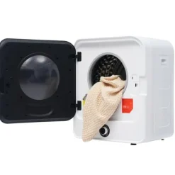 Torktumlare-Torktumlare rostfritt stål 3–4,5 kg, 830W, flerfiltrering, 5 program, överhettningsskydd, väggmonterbar [Energiklass C]