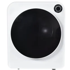 Torktumlare-Torktumlare, rostfritt stål, 3kg, 830W, 5 program, trippelfilter, överhettningsskydd, väggmonterbar, vit