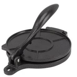 Tortillapress aluminiumlegering manuell tortillamaskin pressverktyg för pizzapajbakning 20 cm svart