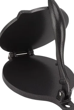 Tortillapress i aluminium 20 cm svart för att göra kinesiska kakor, bakverk, pizzapress i aluminiumlegering, pressverktyg