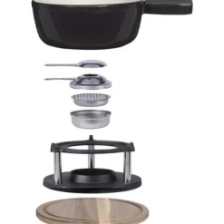 Traditionellt fondueset - LIVOO - MEN426N - 2,6L - 6 personer - Emaljerat gjutjärn - 6 gafflar - Caquelon lämplig för alla värmekällor