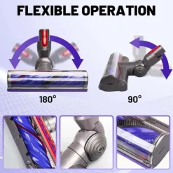 Dammsugartillbehör-Trasselfritt munstycke med anti-tangle borsthuvud för Dyson V7, V8, V10, V11, V15, SV10, SV11, SV12, SV14 dammsugare