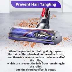 Dammsugartillbehör-Trasselfritt munstycke med anti-tangle borsthuvud för Dyson V7, V8, V10, V11, V15, SV10, SV11, SV12, SV14 dammsugare