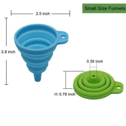 Trattar-Trattset - 4-delade hopfällbara silikonkökstrattar för vätskor och pulver