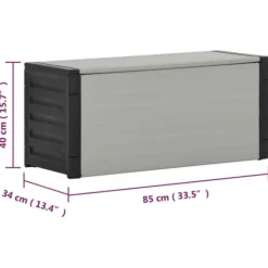 Källsorteringskärl-Trädgårdsavfallslåda - Elegant och praktisk för avfallssortering | Färg: Grå | Storlek: 85x34x40 cm