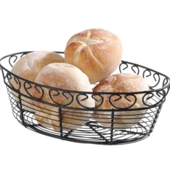 Tillbehör För Matservering-Trådkorg för servering av bröd, oval, dekorativ - Hendi 425879