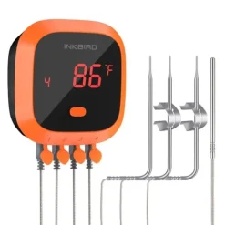 Matlagningstermometrar-Trådlös BBQ-termometer, Bluetooth-kompatibel, upp till 6 prober,4XC med 4 sensorer