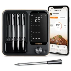 Trådlös Kötttermometer, 4 Prober, WiFi- och Bluetooth-anslutning,4 sonder