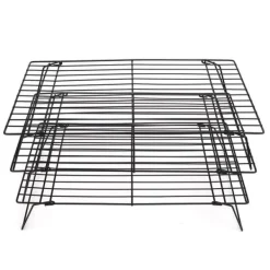 Tre lager nonstick kylgaller bakplåt kök bröd kakställ bakverk bakverk 40x25x9cm