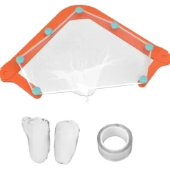 Diskhokorgar-Trekantig diskbänkssilhållare med 100 st diskbänkssilpåse för köksavfall, stall och filterrester - Orange