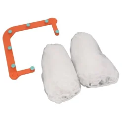 Diskhokorgar-Trekantig diskbänkssilhållare med 100 st diskbänkssilpåse för köksavfall, stall och filterrester - Orange