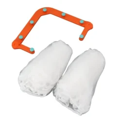 Diskhokorgar-Trekantig diskbänkssilhållare med 100 st diskbänkssilpåse för köksavfall, stall och filterrester - Orange