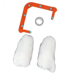 Diskhokorgar-Trekantig diskbänkssilhållare med 100 st diskbänkssilpåse för köksavfall, stall och filterrester - Orange