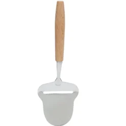 Trähandtag ostspatel rostfritt stål osthyvel med justerbar tjocklek för halvhård ost