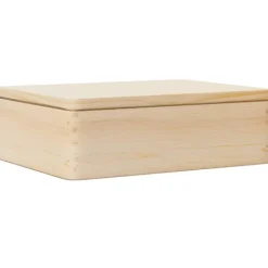 vidaXL Trälåda med lock 40x30x13 cm massiv furu