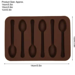 Tårtaform - YUN - Non-stick silikon - Tål -40 till 230°C - 14x10 cm - Brun