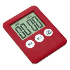 Äggklockor-Tunn kökstimer Timer Stor Skärm Digital magnetisk nedräkning - Röd