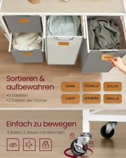 Tvättkorg, 98,6x33x80,5 cm, Beige