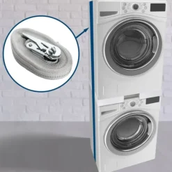 Tvättmaskinanslutningsmodul - Kopplingsstycke - Space -sparande med spänningsbälte | Innehållsuppsättning: Justerbar