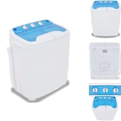 Tvättmaskiner-Tvättmaskiner - Living Minitvättmaskin med dubbla trummor 5,6 kg