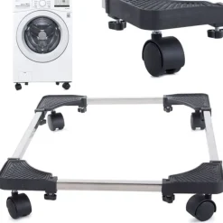 Tvättmaskiner-Tvättmaskinsstativ med Hjul - Sockel för Tvättmaskin & torktumlare