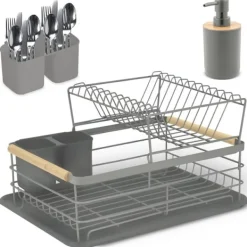 Diskställ & Torkställ-Tvåvånings disktork MS-601 Massido grå