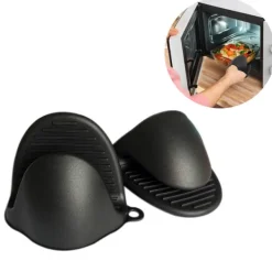 Grytlappar & Grillvantar-Ugnsvante silikon grytlapp 2-pack Svart