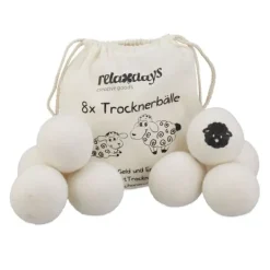 Torktumlare-Ulltorkbollar set, 7 cm, Vit