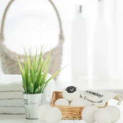 Torktumlare-Ulltorkbollar set, 7 cm, Vit