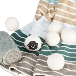 Torktumlare-Ulltorkbollar set, 7 cm, Vit