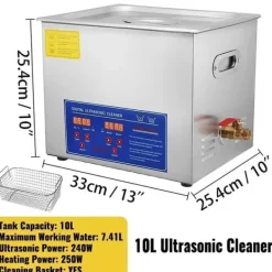 Ultraljudsrengörare, Djup rengöringskraft, Användarvänlig kontroll,10L
