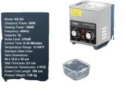 Ultraljudstvätt-Ultraljudsrengörare, flera kapacitetsalternativ, effektiv värmesystem,2L