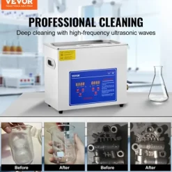 Ultraljudstvätt-Ultraljudsrengörare, 6L kapacitet, 300W värmeeffekt, 40kHz frekvens