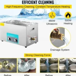 Ultraljudstvätt-Ultraljudsrengörare 22L rostfritt stål med värmare och timer