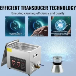 Ultraljudstvätt-Ultraljudsrengörare med digital timer & värmare, professionell för smycken, rostfritt stål, 10L, för glasögon, klockor och kretskort.
