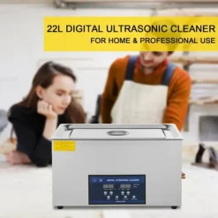 Ultraljudstvätt-Ultraljudsrengörare med värmare 22L, Dubbel frekvens, för smycken och glasögon, effektiv rengöring, kompakt design