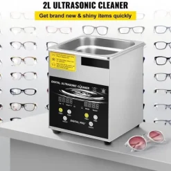 Ultraljudstvätt-Ultraljudsrengöringsmaskin 2L för smycken, rostfritt stål, effektiv rengöring, kompakta mått
